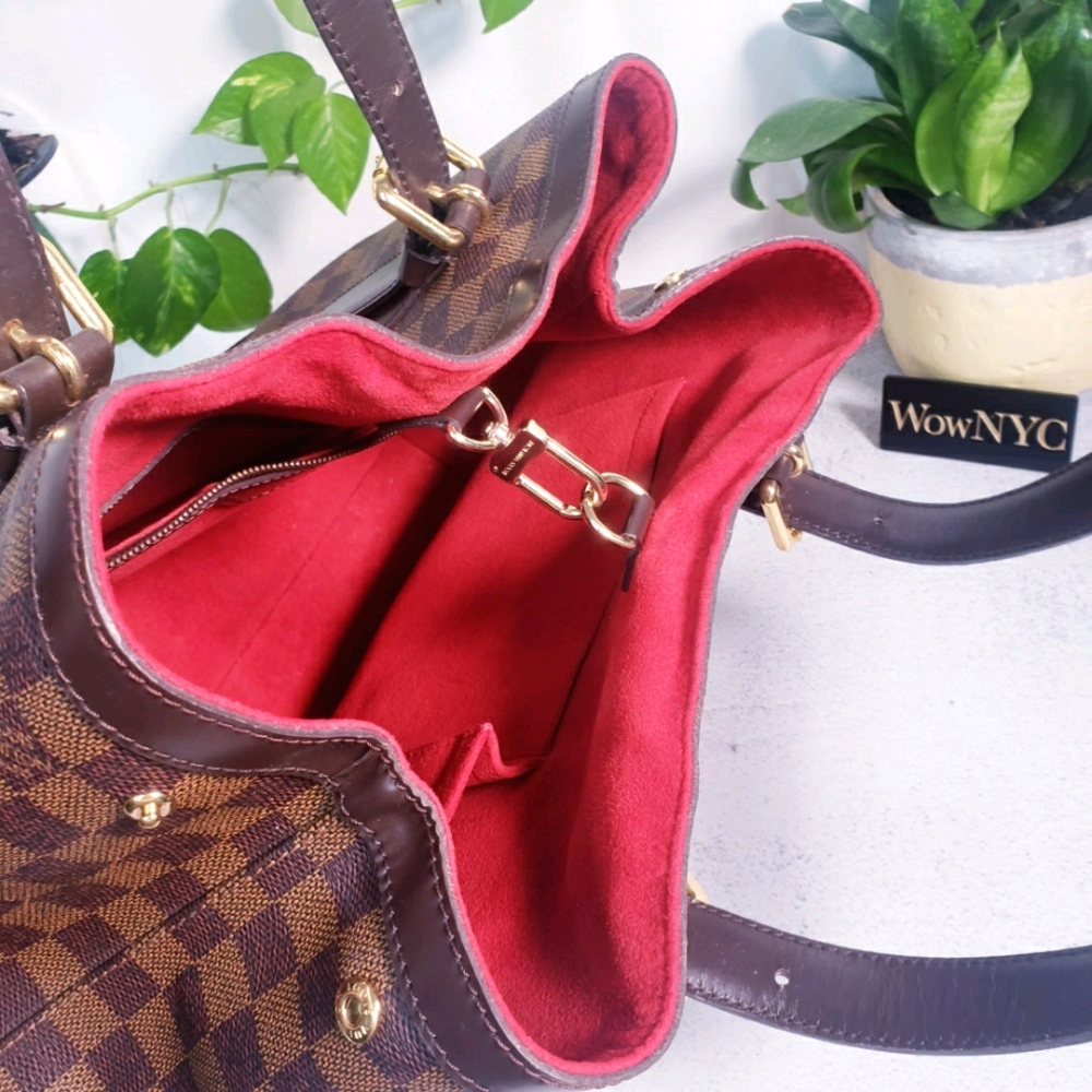 Very Good! LOUIS VUITTON Damier Hampstead MM Med - Picture 13 of 16